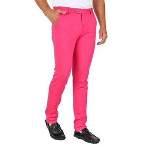 🆕 BASIC SOLID FUCHSIA CHINO DRESS PANTS - SLIM - SIZE 38 ONLY
